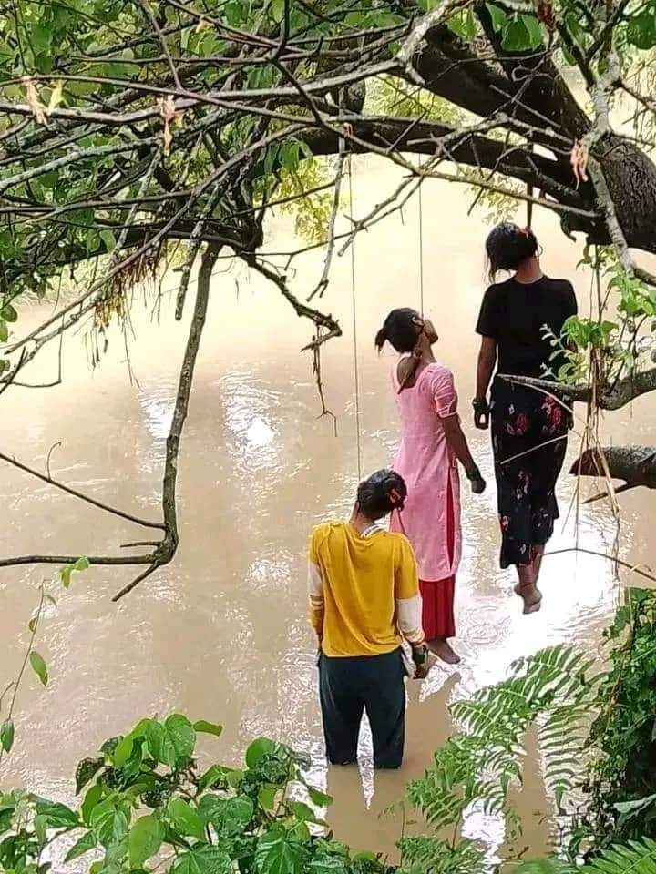 एउटै रुखमा तीन किशोरी झुण्डिएको  अवस्था ।।।