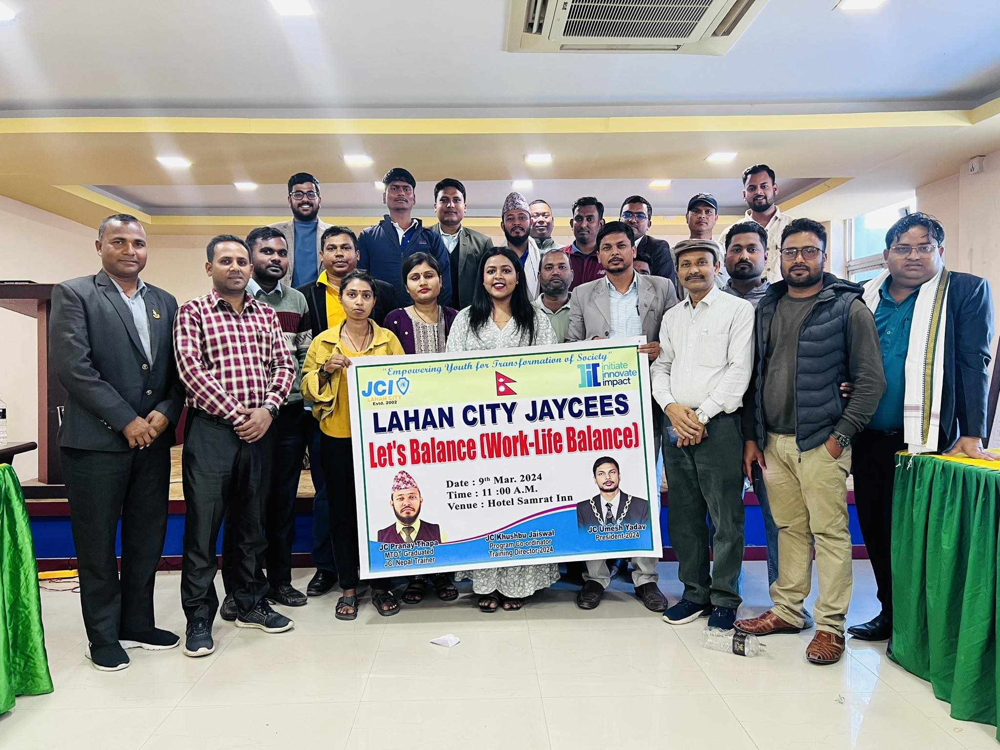 लाहान जेसीजद्धारा एक दिने ब्यबहारिक तालिम सम्पन्न ।।।