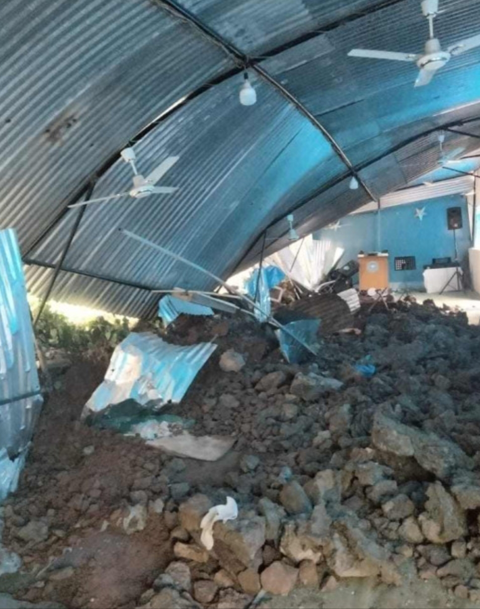 रोल्पाको एक चर्चमा पहिरोले पुरिएर एक वृद्धको मृत्यु