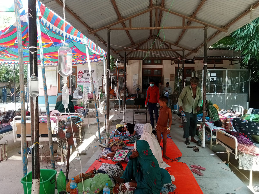 राजपुर नगरपालिकाको वडा नम्बर ३ र ४ मा हैजाको लक्षणसहितका बिरामीको संख्या ६२ पुग्यो